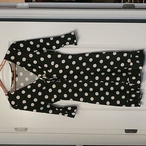 Adorable black & white polka dot dress - size medium - worn once